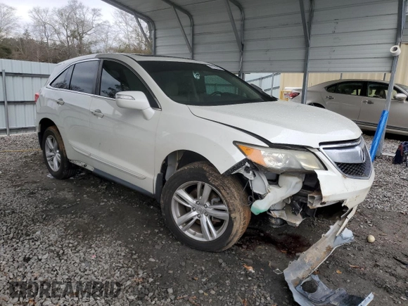 2015 Acura RDX with VIN 5J8TB3H39FL010820, listed as a Copart auction lot 88199065 with 123,508 mi miles and Salvage Title. Bid and sale history available at DreamBid. Image 4.