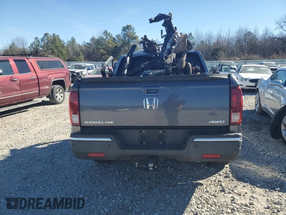 2018 Honda Ridgeline RTL-E with VIN 5FPYK3F70JB012629, listed as a Copart auction lot 47241585 with Not provided miles and Non repairable. Bid and sale history available at DreamBid. Image 6.