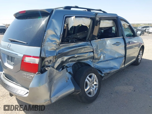 2005 Honda Odyssey Touring с VIN 5FNRL38895B083236, выставлен на аукционе IAAI как лот 42043046 с пробегом 205 141 миль миль и . История ставок и продаж доступна на DreamBid. Изображение 6.