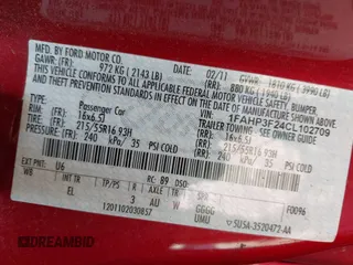 2012 Ford Focus SE with VIN 1FAHP3F24CL102709, listed as a IAAI auction lot 42491457 with 206,229 mi miles and . Bid and sale history available at DreamBid. Image 9.