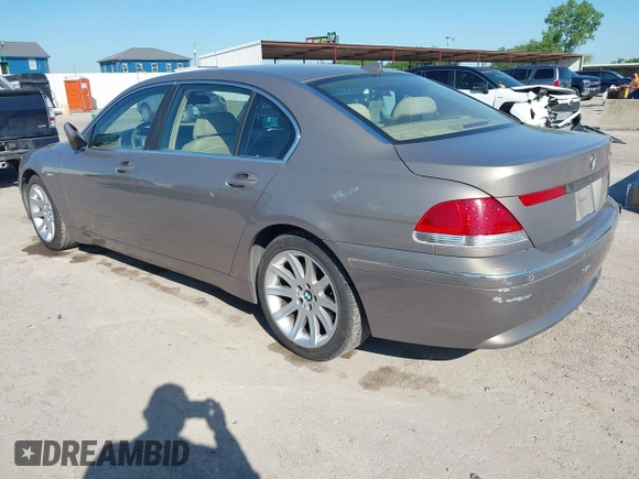 2003 BMW 7 Series 745Li with VIN WBAGN63493DR14954, listed as a IAAI auction lot 42219740 with 98,342 mi miles and . Bid and sale history available at carsss.com. Image 3.