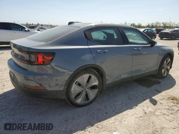 2024 Polestar 2 with VIN YSMFD3KA0RL211074, listed as a Copart auction lot 50263855 with 13,814 mi miles and Salvage Title. Bid and sale history available at carsss.com. Image 3.