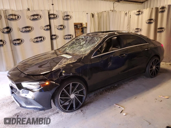2020 Mercedes-Benz CLA 250 with VIN WDD5J4HB2LN035359, listed as a Copart auction lot 66769233 with 60,323 mi miles and . Bid and sale history available at DreamBid. Image 1.