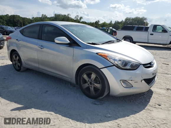 2013 Hyundai Elantra GLS z VIN KMHDH4AE5DU515615, wystawiony jako Copart lot #60572725 z przebiegiem 243 549 mil mil oraz Szkoda całkowita • Salvage title. Historia ofert i sprzedaży dostępna na DreamBid. Obrazek 4.