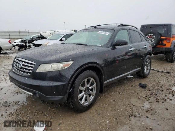 2007 Infiniti FX35 with VIN JNRAS08W97X208841, listed as a Copart auction lot 48687834 with 0 mi miles and Salvage Title. Bid and sale history available at carsss.com. Image 1.