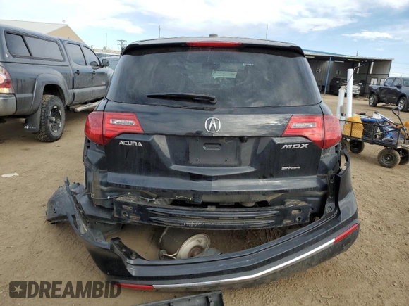 2011 Acura MDX with VIN 2HNYD2H2XBH549349, listed as a Copart auction lot 49233065 with 128,448 mi miles and Salvage Title. Bid and sale history available at carsss.com. Image 6.