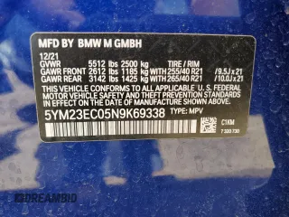 2022 BMW X4 M z VIN 5YM23EC05N9K69338, wystawiony jako Copart lot #63157463 z przebiegiem Nie podano mil oraz . Historia ofert i sprzedaży dostępna na DreamBid. Obrazek 12.