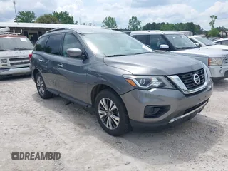 2018 Nissan Pathfinder SL with VIN 5N1DR2MM4JC642152, listed as a IAAI auction lot 42132867 with 142,063 mi miles. Bid and sale history available at carsss.com. Image 1.