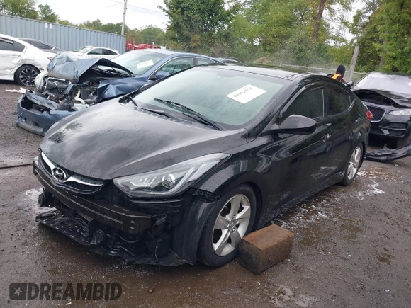 2012 Hyundai Elantra Limited with VIN KMHDH4AE0CU288395, listed as a IAAI auction lot 40462553 with 108,367 mi miles. Bid and sale history available at carsss.com. Image 2.