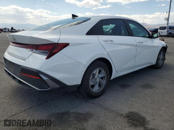 2024 Hyundai Elantra SE with VIN KMHLL4DG0RU640147, listed as a Copart auction lot 60295455 with 34,153 mi miles and Salvage title. Bid and sale history available at DreamBid. Image 3.
