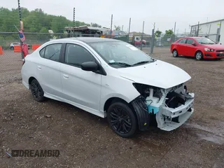 2024 Mitsubishi Mirage ES with VIN ML32FUFJ9RHF18451, listed as a IAAI auction lot 42319480 with 1,605 mi miles and . Bid and sale history available at DreamBid. Image 1.