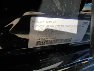 2020 Audi A8 L with VIN WAU8EAF84LN014527, listed as a Copart auction lot 84601094 with 34,620 mi miles and Salvage Title. Bid and sale history available at carsss.com. Image 12.