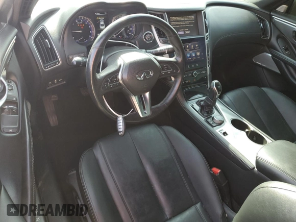 2017 Infiniti Q60 Premium with VIN JN1EV7EKXHM361205, listed as a Copart auction lot 54614045 with 72,887 mi miles and Salvage title. Bid and sale history available at DreamBid. Image 8.
