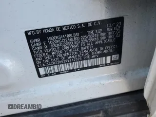2024 Honda HR-V Sport with VIN 3CZRZ2H52RM742025, listed as a Copart auction lot 48358695 with 15,862 mi miles and Salvage Title. Bid and sale history available at carsss.com. Image 13.