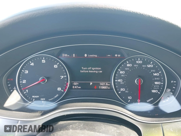 2016 Audi A6 3.0T Premium Plus with VIN WAUFGAFC2GN001285, listed as a IAAI auction lot 41938989 with 119,687 mi miles. Bid and sale history available at carsss.com. Image 7.