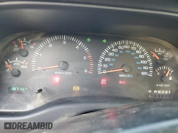 1999 Dodge Durango z VIN 1B4HS28Z3XF529846, wystawiony jako Copart lot #43653315 z przebiegiem 187 707 mil mil oraz Szkoda całkowita • Salvage title. Historia ofert i sprzedaży dostępna na DreamBid. Obrazek 9.