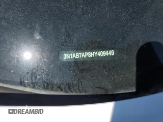 2017 Nissan Sentra SV with VIN 3N1AB7AP8HY409449, listed as a Copart auction lot 54801505 with 88,054 mi miles and Salvage title. Bid and sale history available at DreamBid. Image 12.