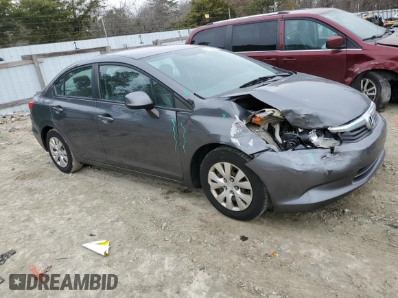 2012 Honda Civic LX z VIN 2HGFB2F59CH312046, wystawiony jako Copart lot #47198965 z przebiegiem 230 415 mil mil oraz Szkoda całkowita • Salvage title. Historia ofert i sprzedaży dostępna na DreamBid. Obrazek 4.