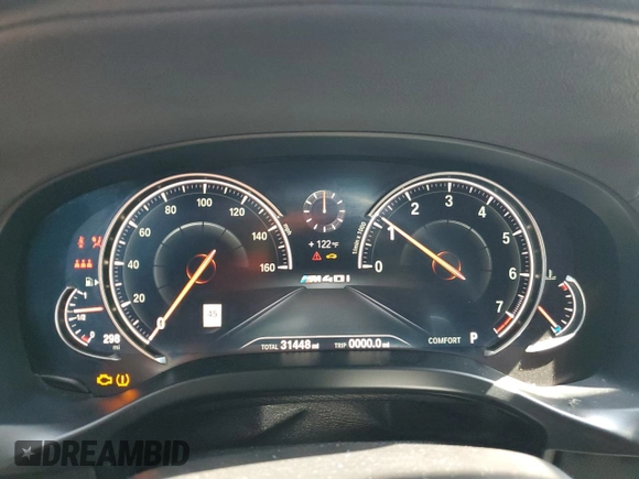 2019 BMW X4 M40i with VIN 5UXUJ5C57KLJ62744, listed as a Copart auction lot 43628303 with 31,448 mi miles. Bid and sale history available at carsss.com. Image 9.