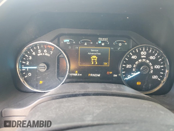 2020 Ford F-150 XL with VIN 1FTEW1E55LKD88107, listed as a Copart auction lot 42810105 with 107,698 mi miles and Salvage Title. Bid and sale history available at carsss.com. Image 9.