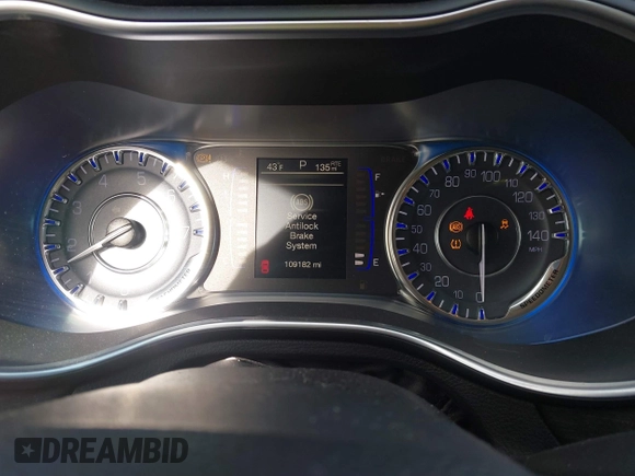 2016 Chrysler 200 Limited with VIN 1C3CCCAB1GN122910, listed as a IAAI auction lot 41836657 with 109,182 mi miles. Bid and sale history available at carsss.com. Image 7.
