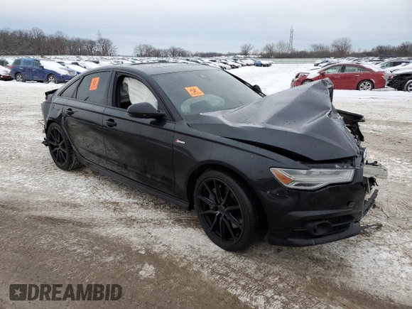 2017 Audi A6 Prestige with VIN WAUH2AFC1HN131258, listed as a Copart auction lot 44967545 with 0 mi miles and Salvage Title. Bid and sale history available at carsss.com. Image 4.