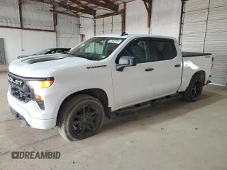 2023 Chevrolet Silverado 1500 Custom with VIN 1GCPDBEK8PZ122670, listed as a Copart auction lot 48259635 with 50,219 mi miles and Clean Title. Bid and sale history available at DreamBid. Image 1.