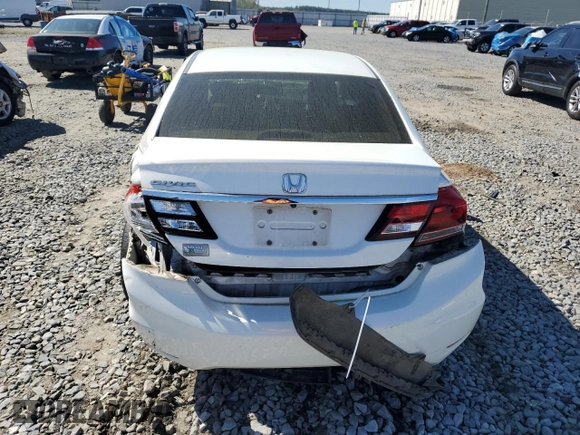 2015 Honda Civic LX with VIN 19XFB2F56FE119187, listed as a Copart auction lot 49957975 with 104,792 mi miles and Salvage Title. Bid and sale history available at DreamBid. Image 6.