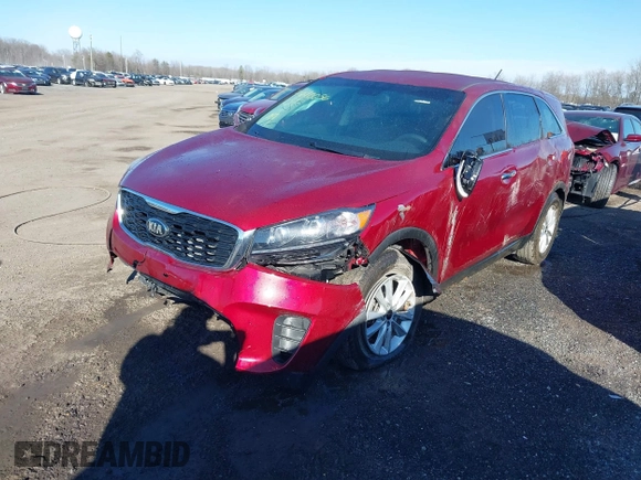 2019 Kia Sorento LX with VIN 5XYPG4A33KG574065, listed as a IAAI auction lot 41610056 with 93,146 mi miles. Bid and sale history available at carsss.com. Image 2.