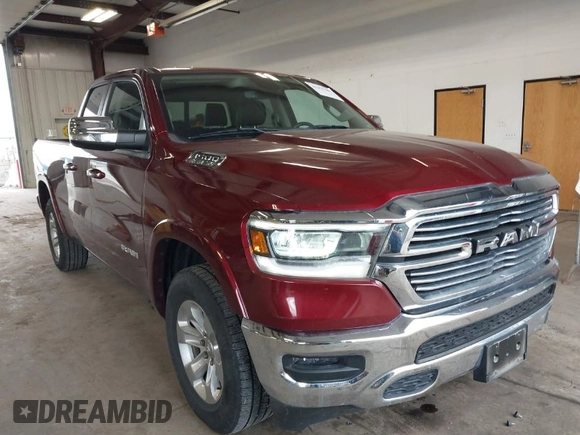 2019 Ram 1500 Laramie with VIN 1C6SRFDT0KN848897, listed as a IAAI auction lot 41993489 with 26,936 mi miles. Bid and sale history available at carsss.com. Image 1.