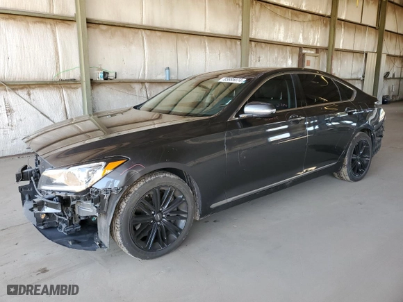2018 Genesis G80 3.8L with VIN KMHGN4JE3JU251117, listed as a Copart auction lot 85885074 with 75,374 mi miles and Salvage Title. Bid and sale history available at carsss.com. Image 1.