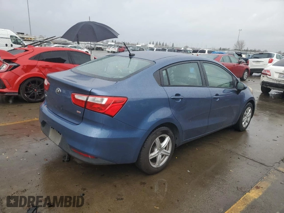 2016 Kia Rio LX with VIN KNADM4A36G6603898, listed as a Copart auction lot 86447884 with 197,857 mi miles and Clean Title. Bid and sale history available at carsss.com. Image 3.