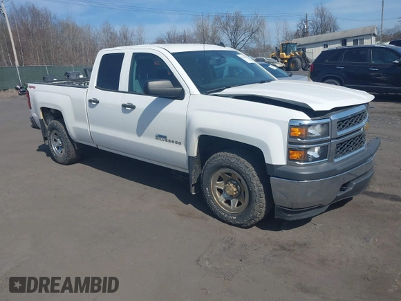 2014 Chevrolet Silverado 1500 Work Truck with VIN 1GCVKPEHXEZ294663, listed as a IAAI auction lot 41811465 with 124,587 mi miles and . Bid and sale history available at DreamBid. Image 1.