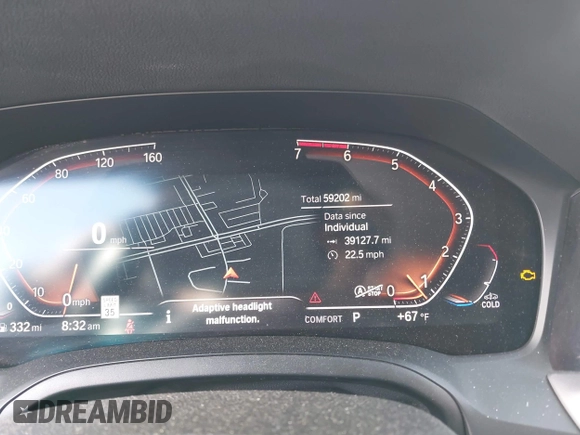 2019 BMW 3 Series 330i z VIN WBA5R1C5XKFH20799, wystawiony jako IAAI lot #42207910 z przebiegiem 59 202 mil mil oraz . Historia ofert i sprzedaży dostępna na DreamBid. Obrazek 7.