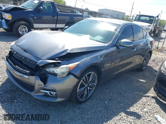 2014 Infiniti Q50 Premium z VIN JN1BV7AR0EM700278, wystawiony jako IAAI lot #42043943 z przebiegiem 107 369 mil mil oraz . Historia ofert i sprzedaży dostępna na DreamBid. Obrazek 17.