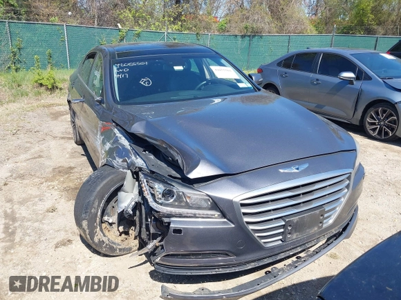 2015 Hyundai Genesis 3.8L with VIN KMHGN4JE5FU095721, listed as a IAAI auction lot 42055501 with 89,517 mi miles. Bid and sale history available at carsss.com. Image 12.
