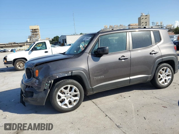 2018 Jeep Renegade Latitude with VIN ZACCJABB7JPJ43311, listed as a Copart auction lot 63396845 with 86,411 mi miles and Salvage title. Bid and sale history available at DreamBid. Image 1.