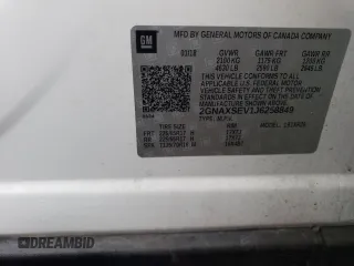 2018 Chevrolet Equinox LT with VIN 2GNAXSEV1J6258849, listed as a Copart auction lot 50948665 with 106,438 mi miles and Salvage Title. Bid and sale history available at carsss.com. Image 13.