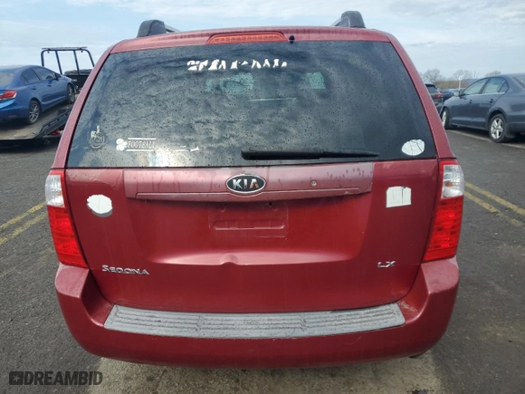 2006 Kia Sedona LX with VIN KNDMB233166049047, listed as a Copart auction lot 52493085 with 150,159 mi miles and Salvage Title. Bid and sale history available at carsss.com. Image 6.