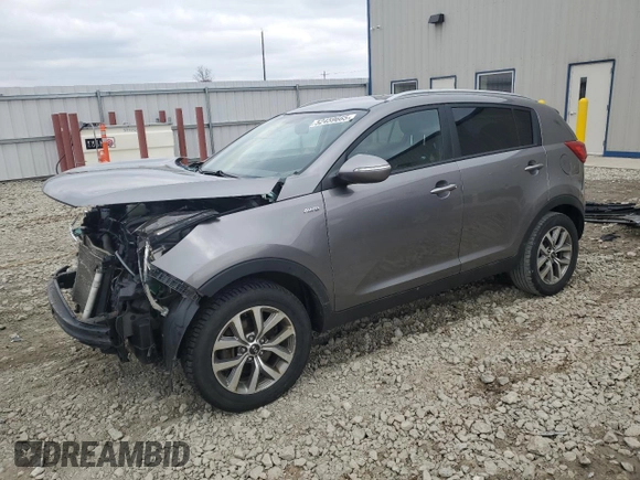 2014 Kia Sportage LX with VIN KNDPBCAC4E7548147, listed as a Copart auction lot 52459665 with 108,667 mi miles and Non Repairable. Bid and sale history available at carsss.com. Image 1.