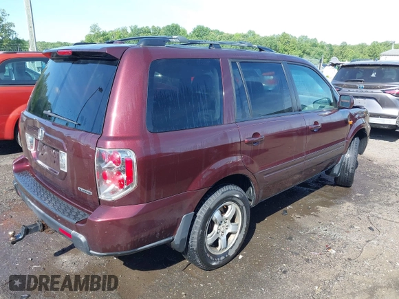 2007 Honda Pilot EX-L with VIN 5FNYF18547B006094, listed as a IAAI auction lot 42297719 with 235,632 mi miles and . Bid and sale history available at DreamBid. Image 4.