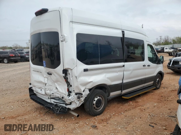 2024 Ford Transit with VIN 1FDAX2X87RKA56893, listed as a Copart auction lot 51166465 with 10,273 mi miles and Non repairable. Bid and sale history available at DreamBid. Image 3.