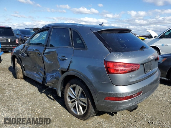 2017 Audi Q3 Premium with VIN WA1BCCFS8HR016507, listed as a Copart auction lot 43873265 with 81,920 mi miles and Salvage Title. Bid and sale history available at carsss.com. Image 2.