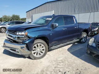 2019 Chevrolet Silverado 1500 LTZ with VIN 3GCPWEED2KG244219, listed as a Copart auction lot 83195754 with 47,363 mi miles and Salvage Title. Bid and sale history available at carsss.com. Image 1.