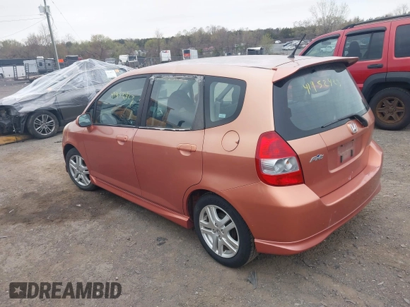 2007 Honda Fit Sport with VIN JHMGD38607S068566, listed as a IAAI auction lot 41952423 with 271,140 mi miles. Bid and sale history available at carsss.com. Image 3.