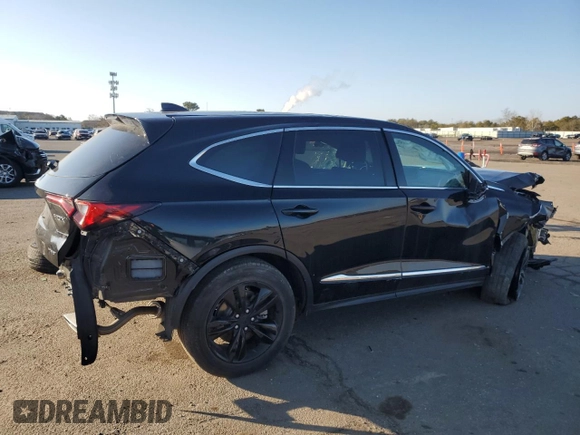 2022 Acura MDX with VIN 5J8YE1H39NL006153, listed as a Copart auction lot 46511585 with 0 mi miles and Salvage Title. Bid and sale history available at carsss.com. Image 3.