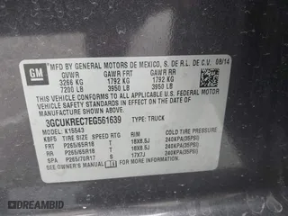 2014 Chevrolet Silverado 1500 LT with VIN 3GCUKREC7EG561639, listed as a IAAI auction lot 42020364 with 154,785 mi miles. Bid and sale history available at carsss.com. Image 9.