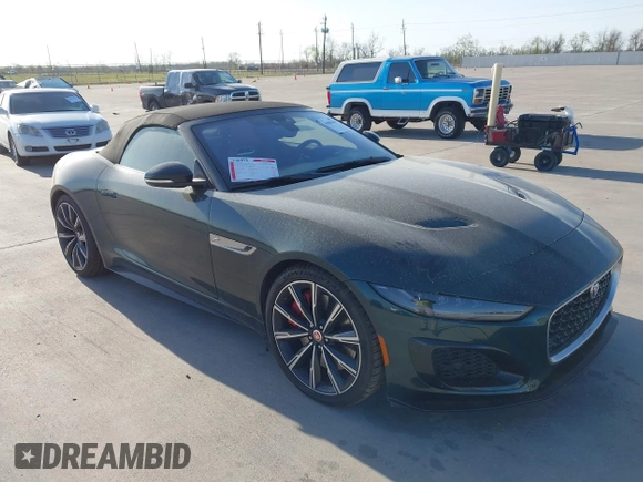 2021 Jaguar F-Type with VIN SAJD55FEXMCK72726, listed as a IAAI auction lot 41850145 with 29,891 mi miles and . Bid and sale history available at DreamBid. Image 1.