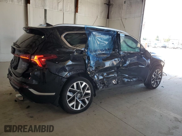 2022 Hyundai Santa Fe Calligraphy with VIN 5NMS54AL0NH457134, listed as a Copart auction lot 50170325 with 25,818 mi miles and Salvage title. Bid and sale history available at DreamBid. Image 3.