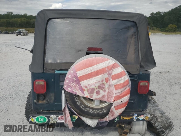 1995 Jeep Wrangler S with VIN 1J4FY19P6SP296140, listed as a Copart auction lot 72147134 with 182,049 mi miles and Salvage Title. Bid and sale history available at carsss.com. Image 6.
